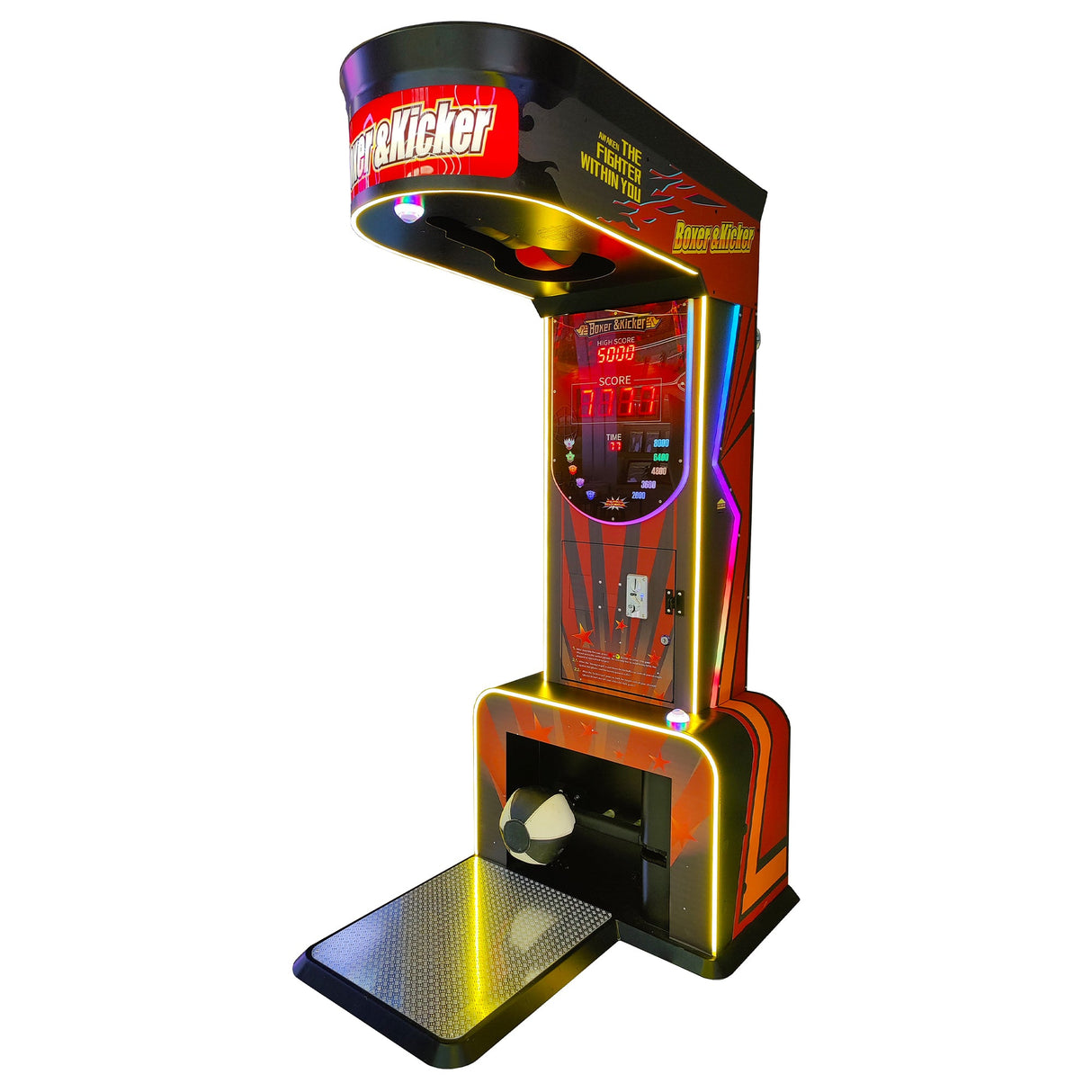 Creative Arcades Punch & Kick Pro Force | Kick Boxing Arcade Machine - Dual Power Challenge