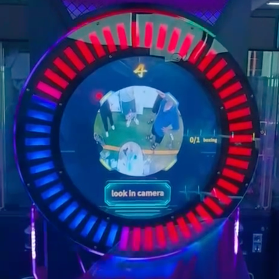 Creative Arcades Face-Off Live Real-Time Boxing Arcade Machine with 7 Color Neon Cabinet Lights