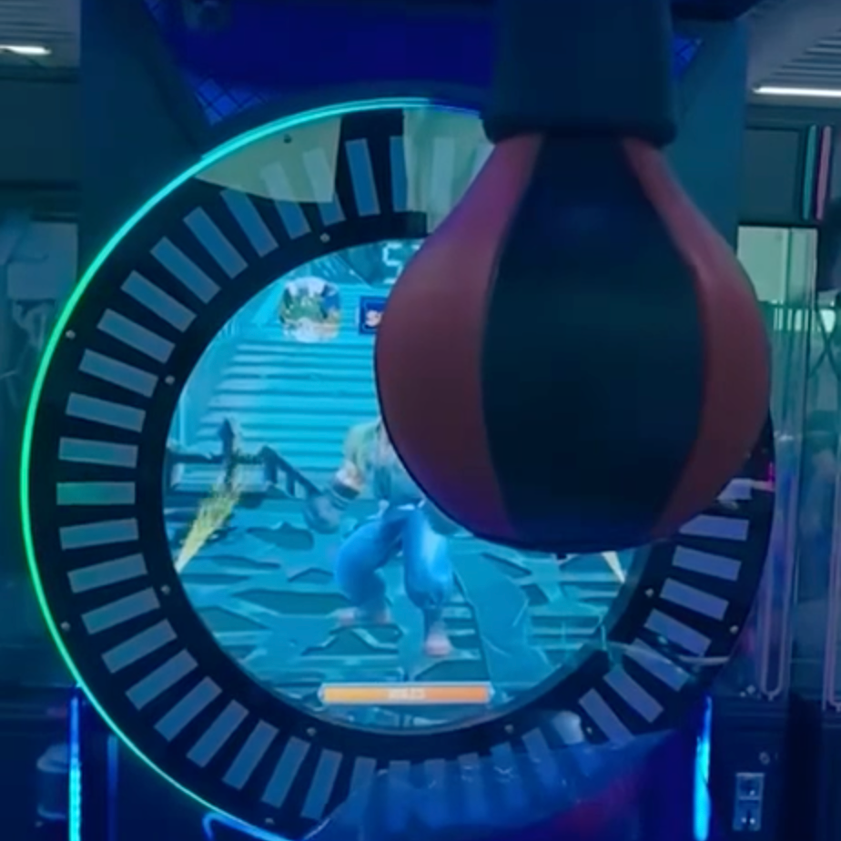 Creative Arcades Face-Off Live Real-Time Boxing Arcade Machine with 7 Color Neon Cabinet Lights