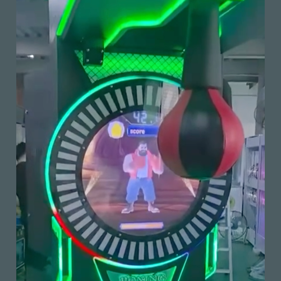 Creative Arcades Face-Off Live Real-Time Boxing Arcade Machine with 7 Color Neon Cabinet Lights