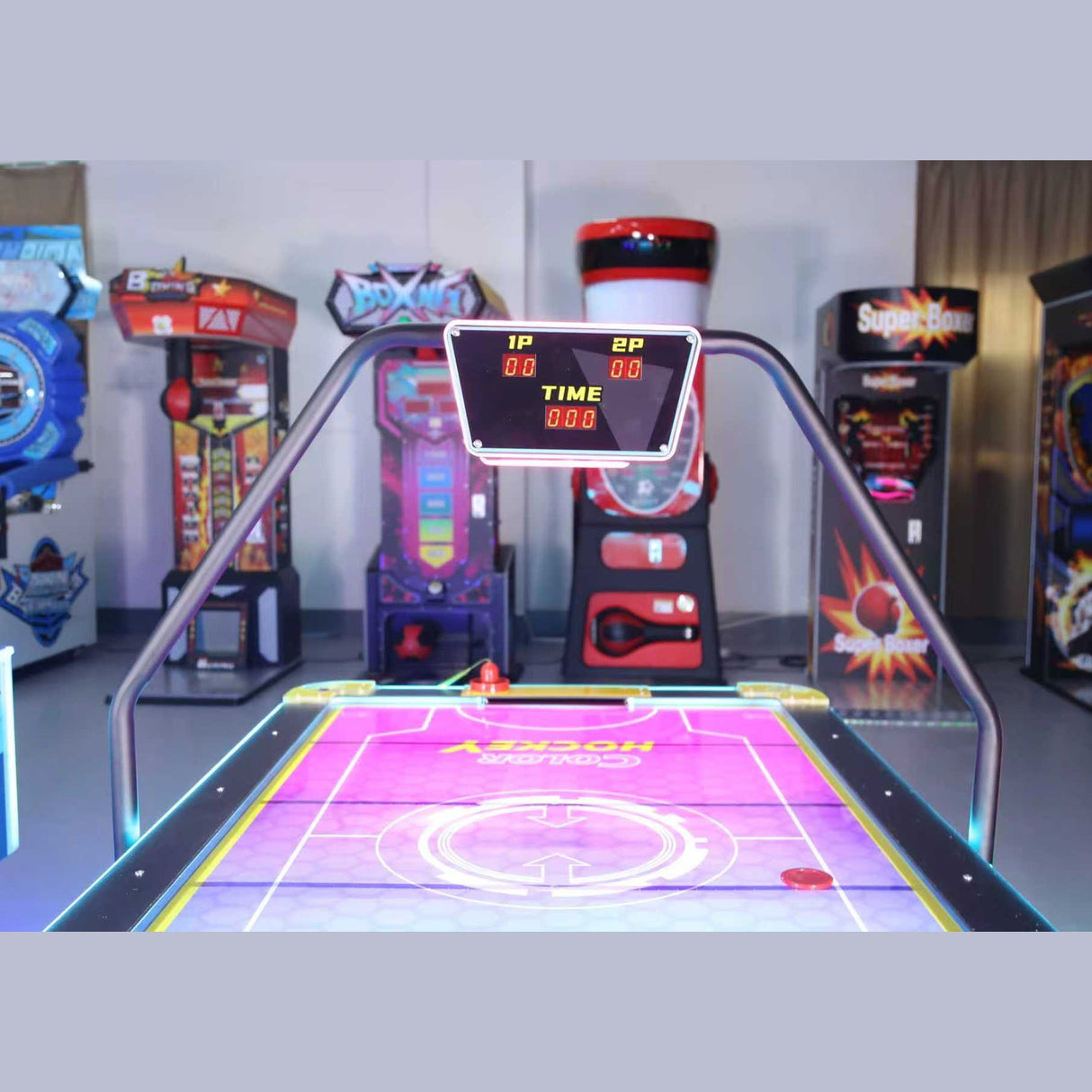Creative Arcades Ice Rush Air Hockey Neon Light Table