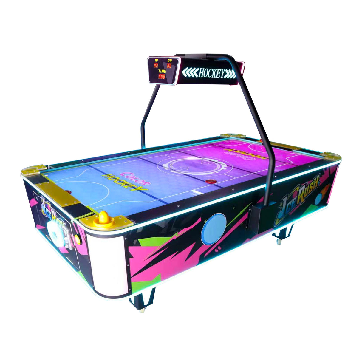 Creative Arcades Ice Rush Air Hockey Neon Light Table