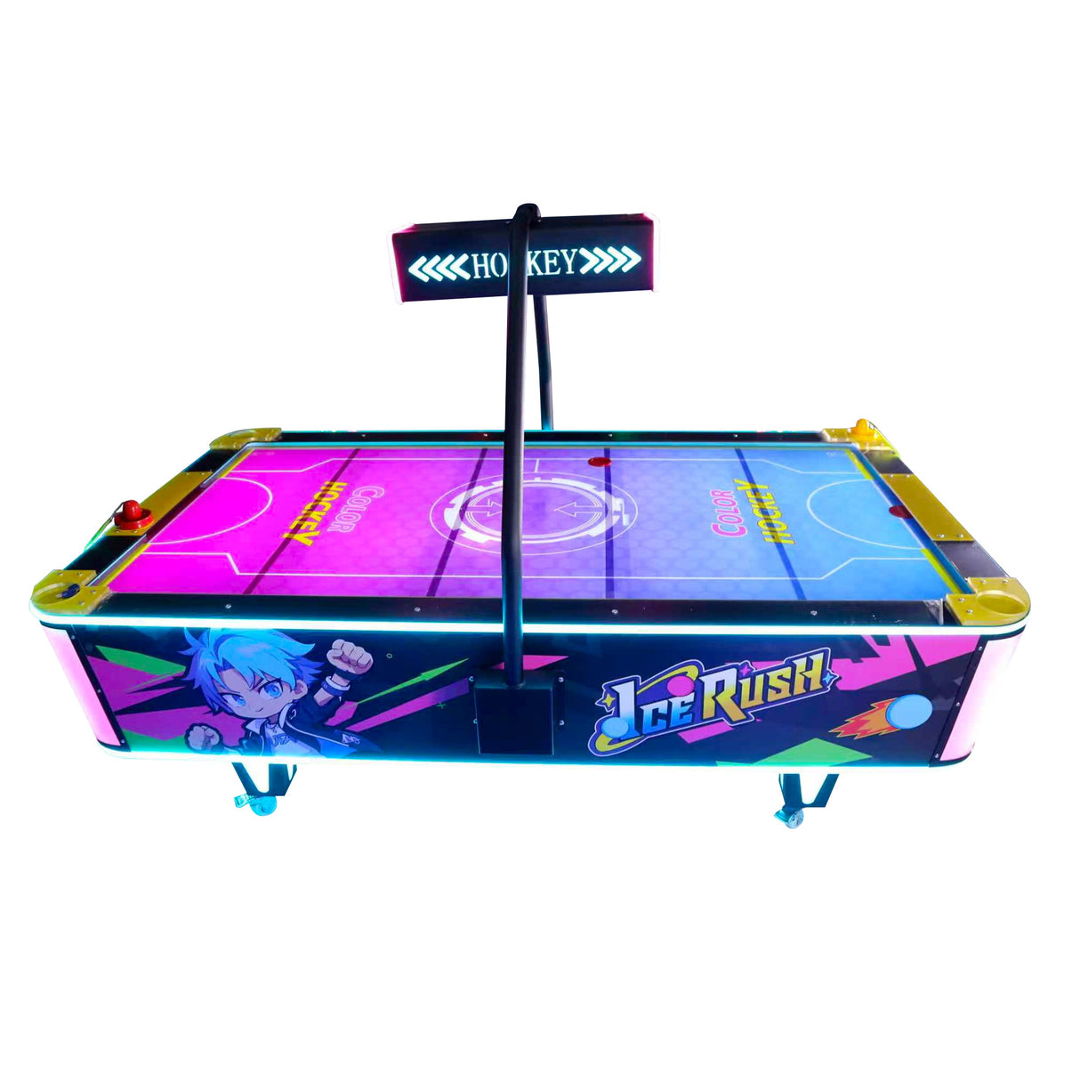 Creative Arcades Ice Rush Air Hockey Neon Light Table