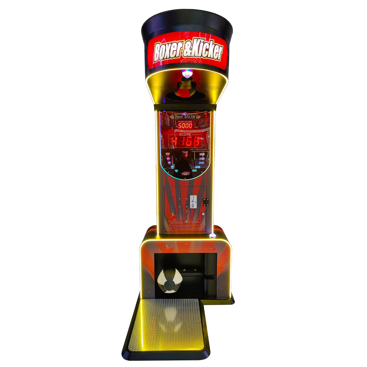 Creative Arcades Punch & Kick Pro Force | Kick Boxing Arcade Machine - Dual Power Challenge
