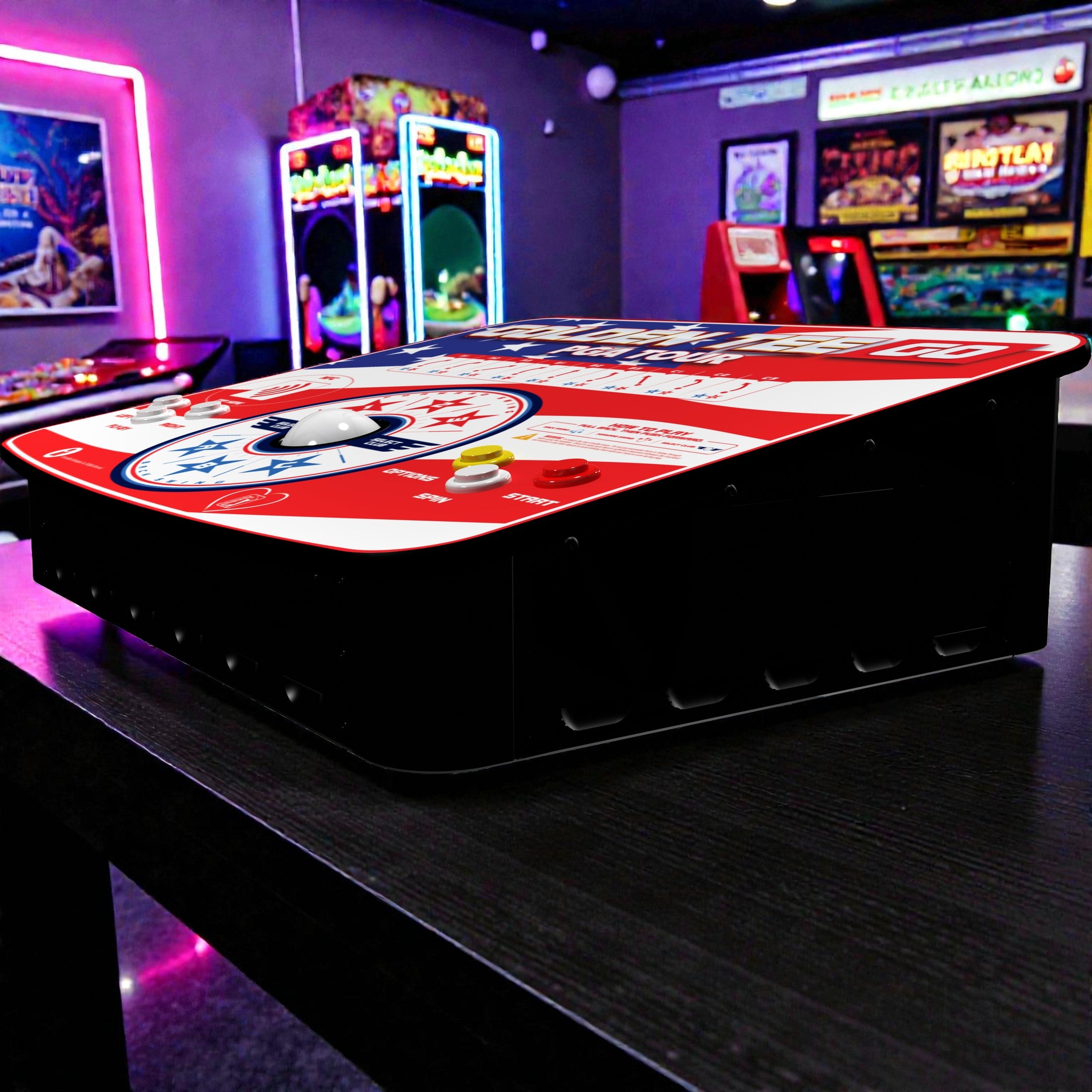 Incredible Technologies Golden Tee GO PGA TOUR: Stars and Stripes Edition Arcade Cabinet