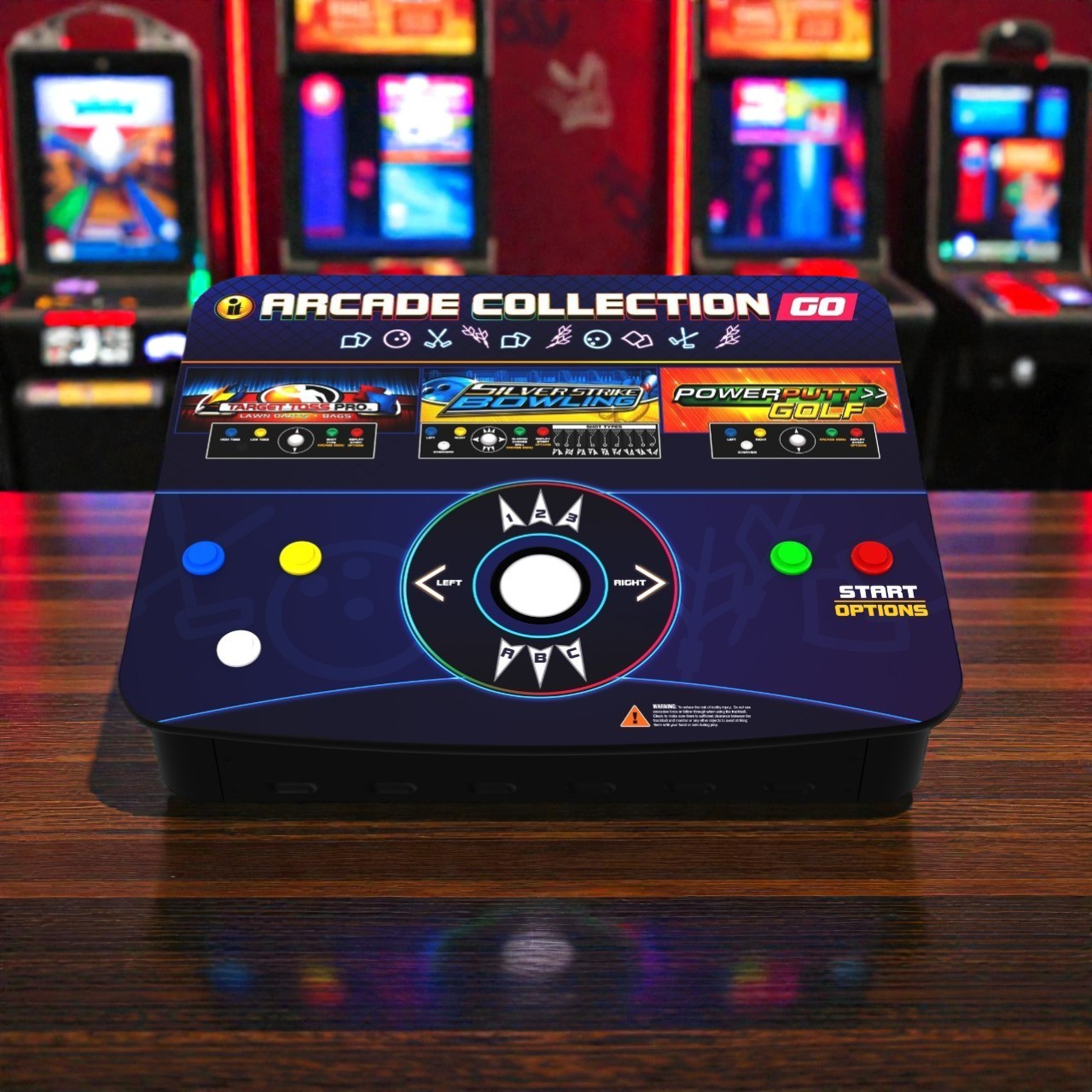 Incredible Technologies Arcade Home Collection GO 3-in-1 Arcade System – Bowling, Golf & Target Toss