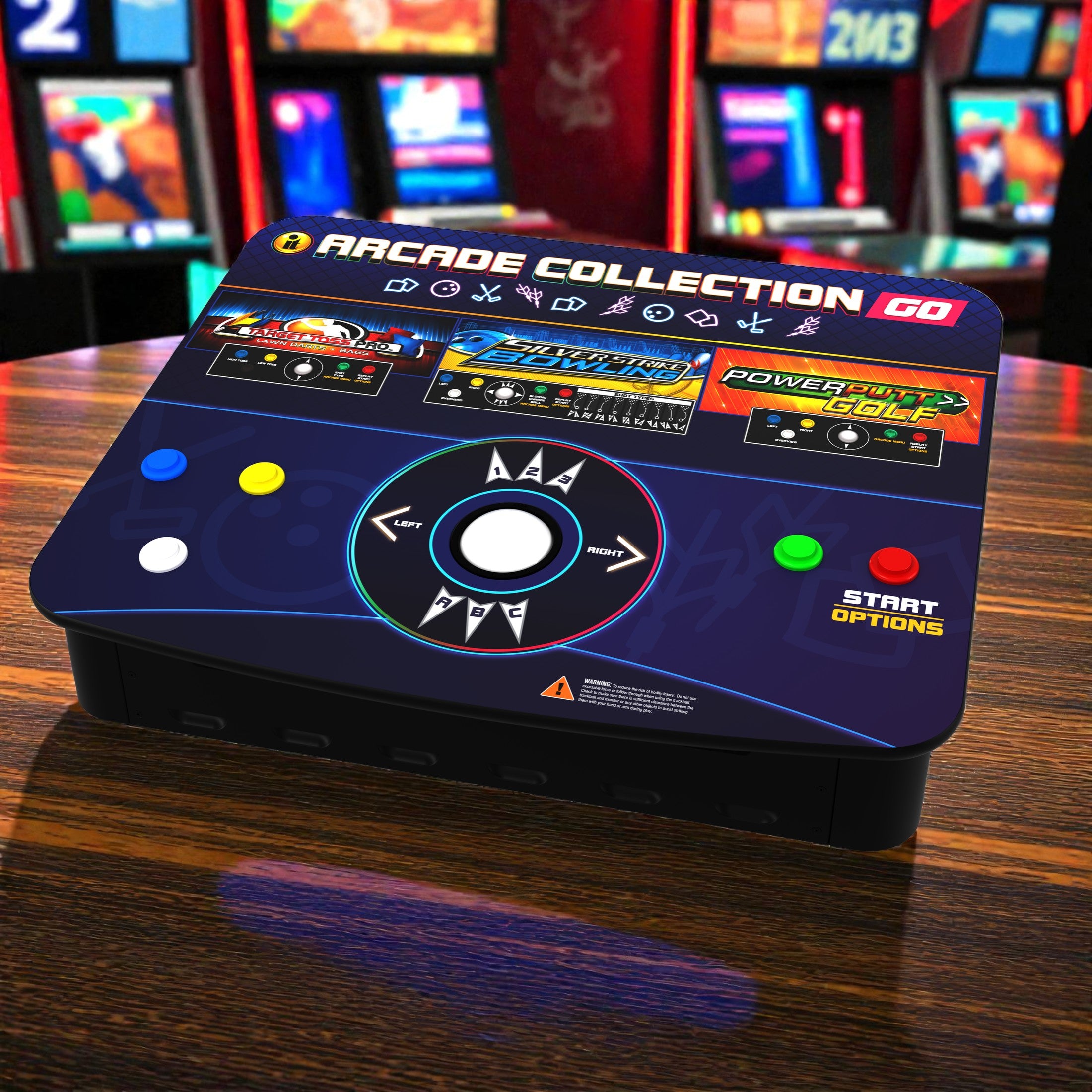 Incredible Technologies Arcade Home Collection GO 3-in-1 Arcade System – Bowling, Golf & Target Toss