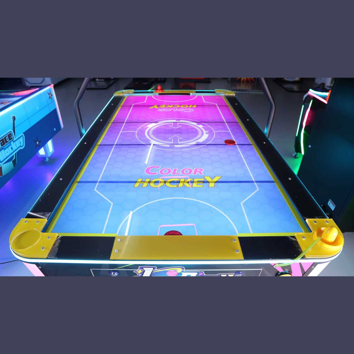 Creative Arcades Ice Rush Air Hockey Neon Light Table