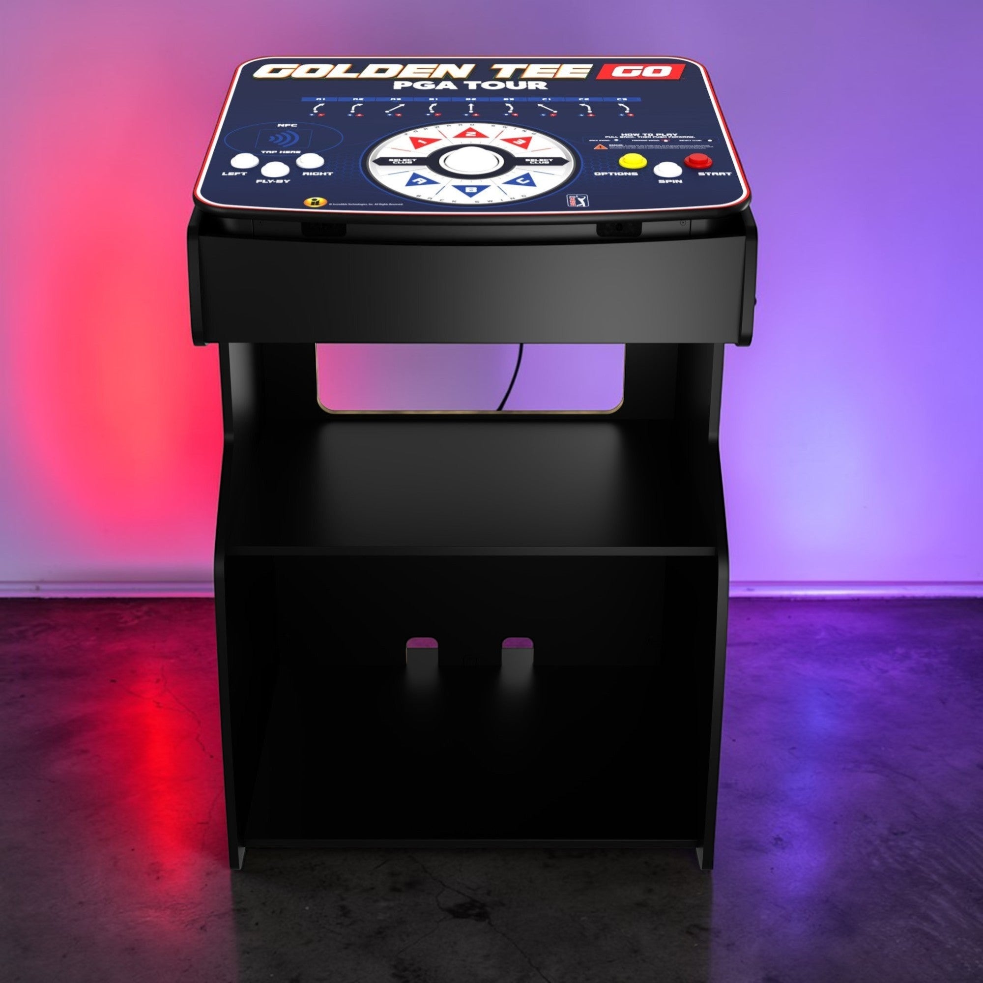 Incredible Technologies Golden Tee GO PGA TOUR Portable Arcade Cabinet