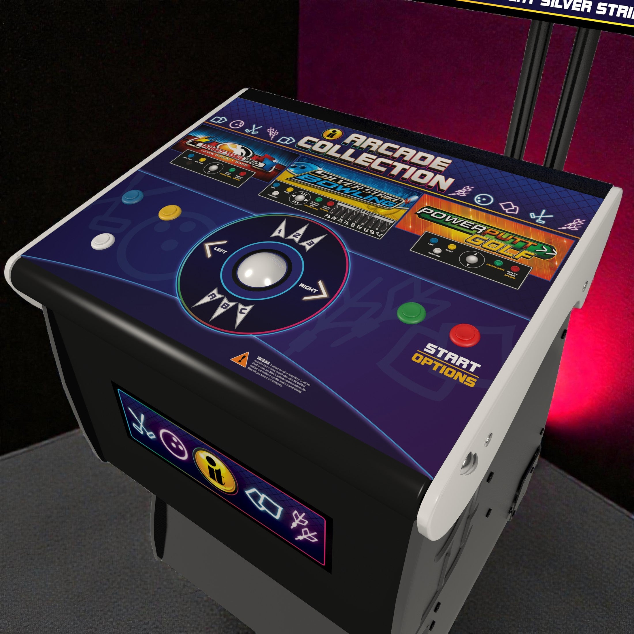 Incredible Technologies Arcade Home Collection 3-in-1 Arcade Cabinet - Bowling, Golf & Target Toss