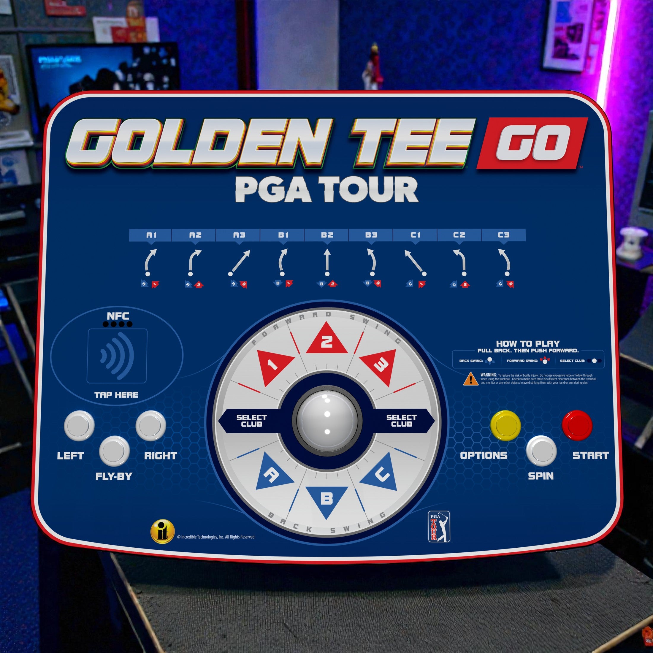 Incredible Technologies Golden Tee GO PGA TOUR Portable Arcade Cabinet