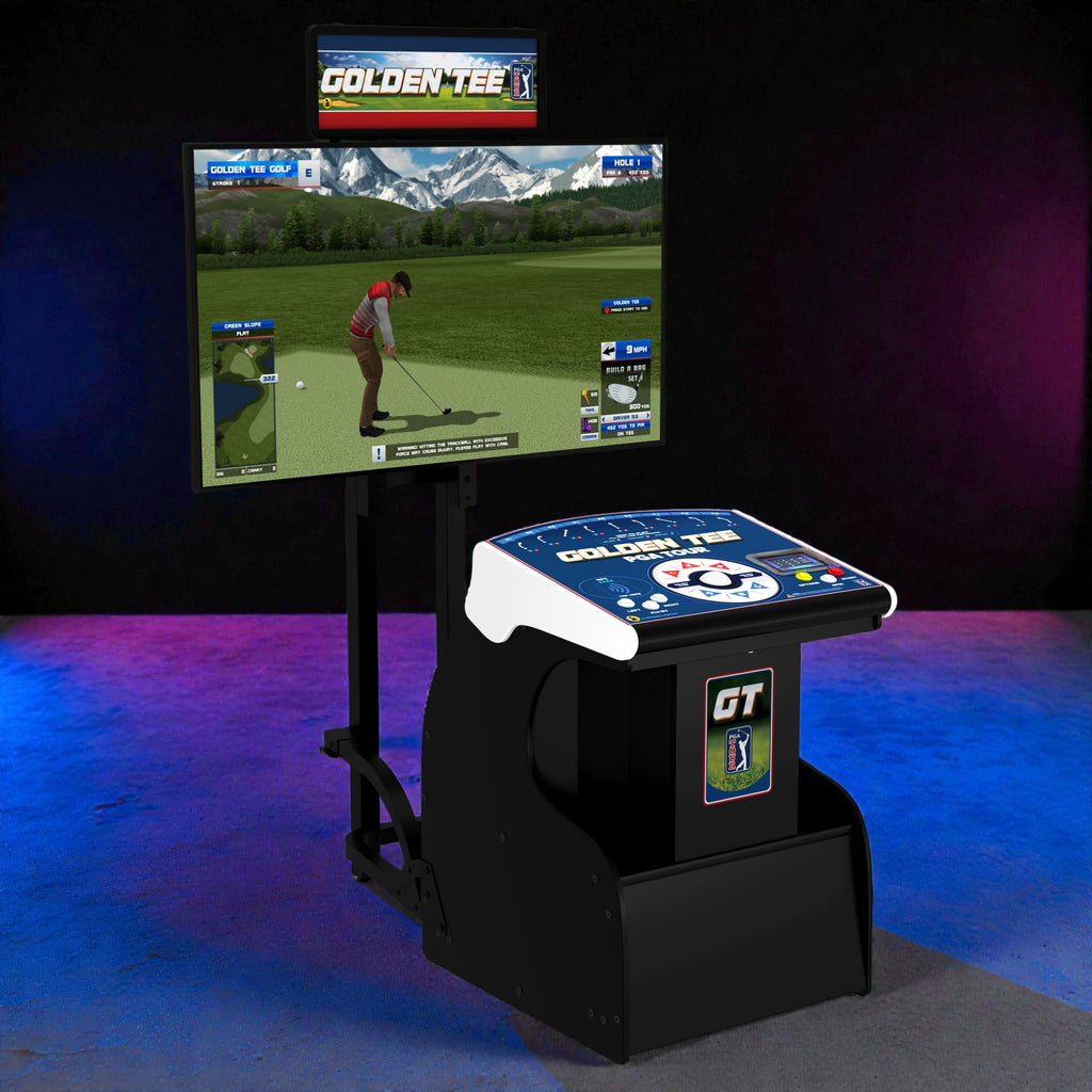 Incredible Technologies Golden Tee PGA TOUR Showpiece PRO Compact Arcade Cabinet, with NFC Login & Touchscreen