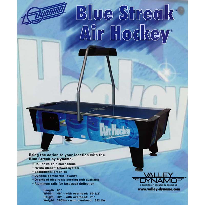 Valley Dynamo Blue Streak Air Hockey Table